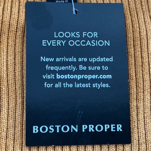Boston Proper Sweater S Ribbed Knit Turtleneck Preppy Academia Career Classic - Picture 11 of 11